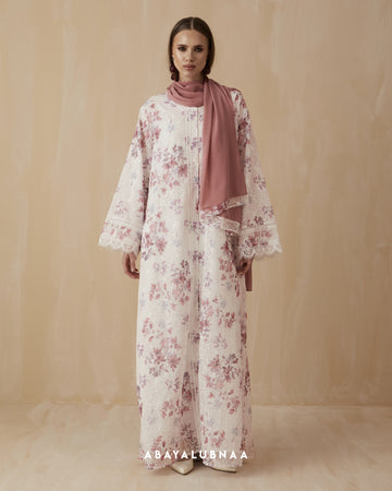 Izara Abaya in Dusty Red