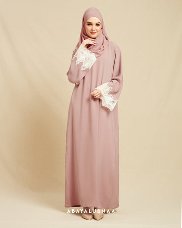 Aishah Abaya in Soft Pink
