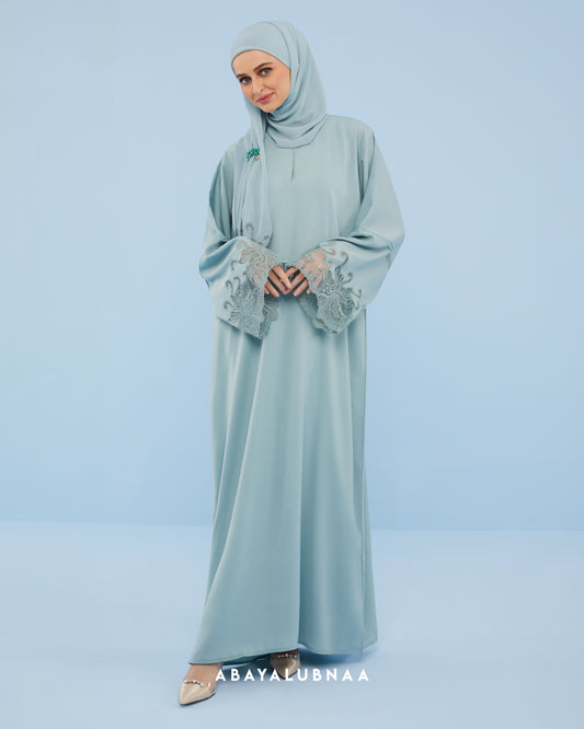 Amalia Abaya in Tiffany Green