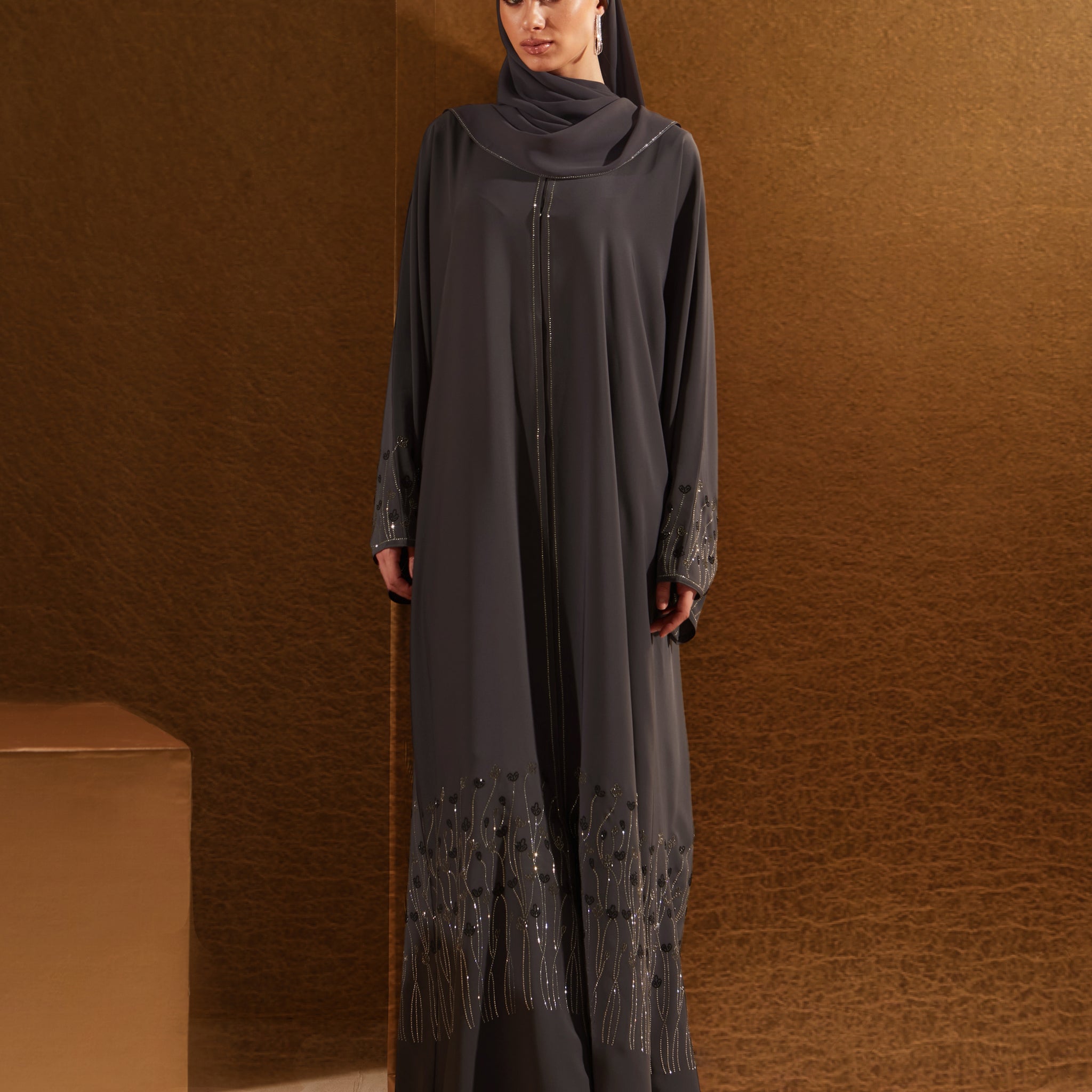 Amara Abaya in Ash Grey