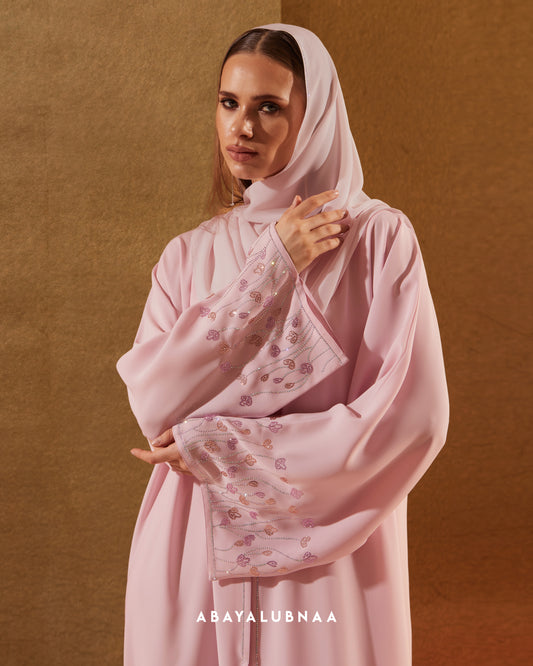 Amara Abaya in Baby Pink