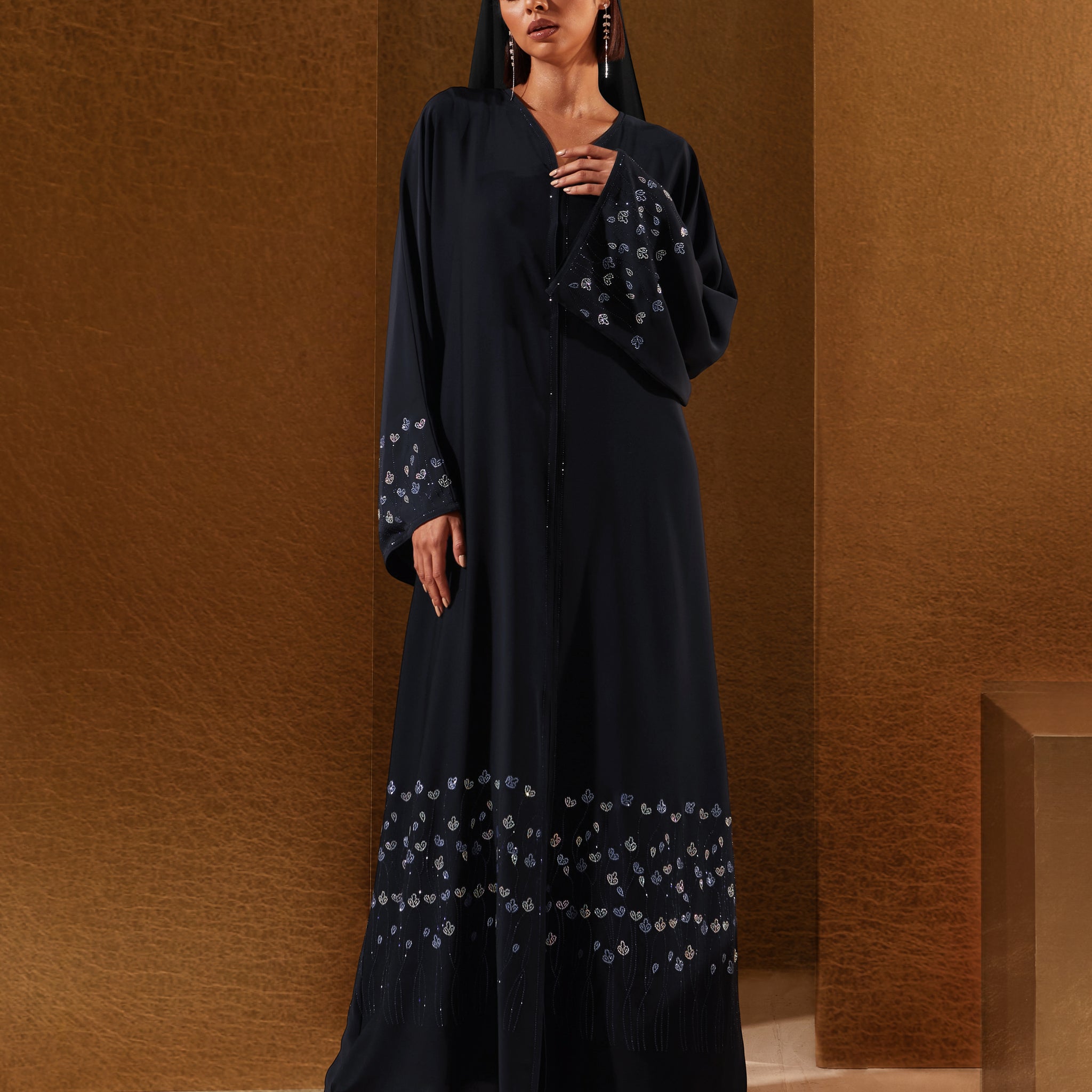Amara Abaya in Navy Blue