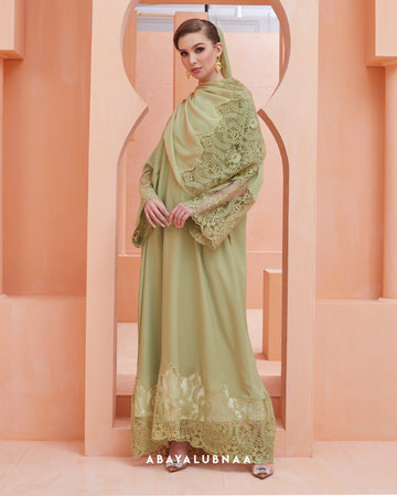 Azalea Abaya in Lime Green