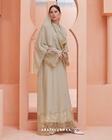 Azalea Abaya in Soft Beige