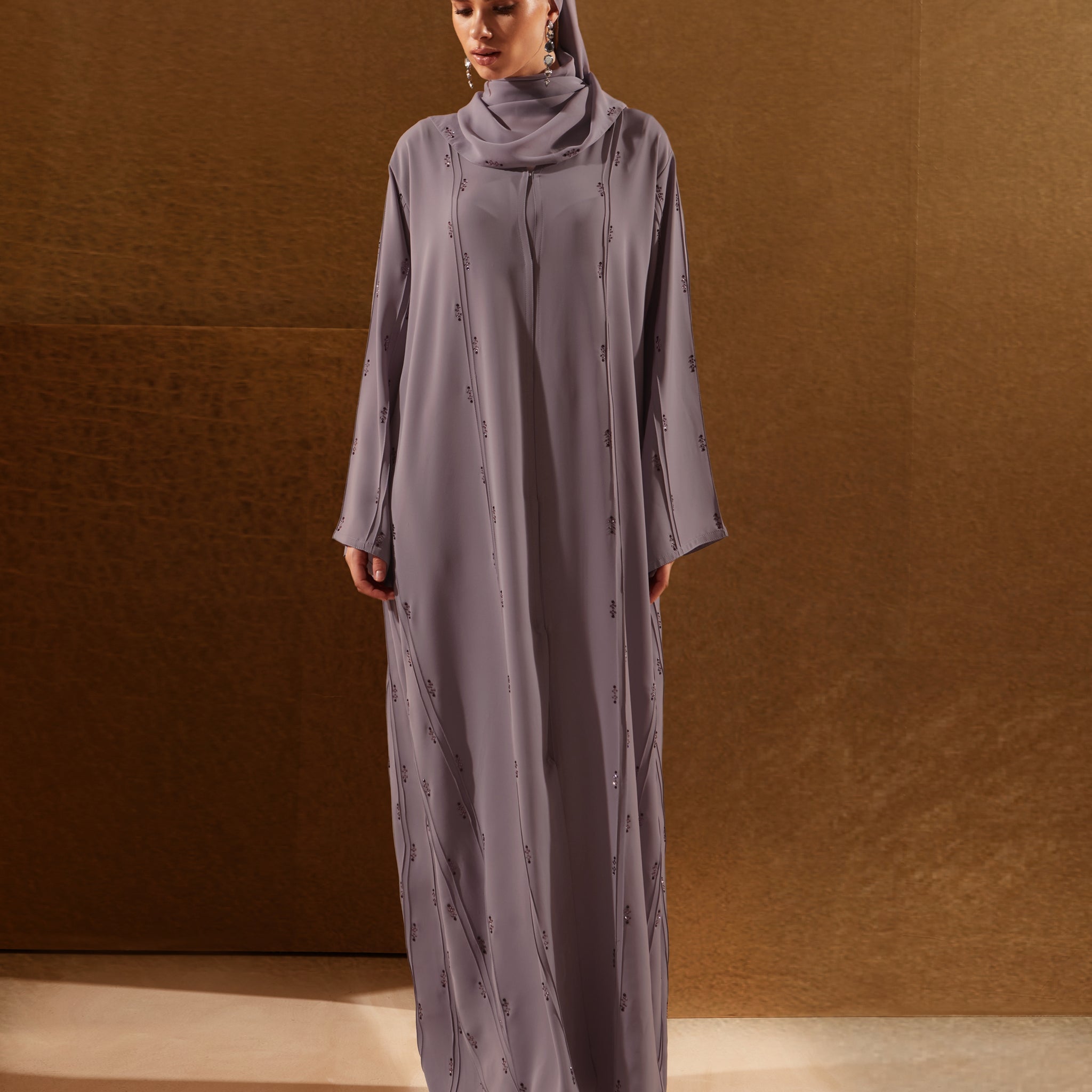Bella Abaya in Dusty Purple