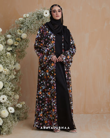 Bluebell Abaya in Meteorite