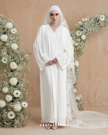 Daffodil Abaya in Off White