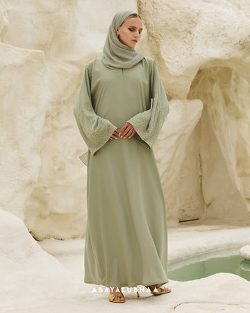 Daffodil Abaya in Sage Green