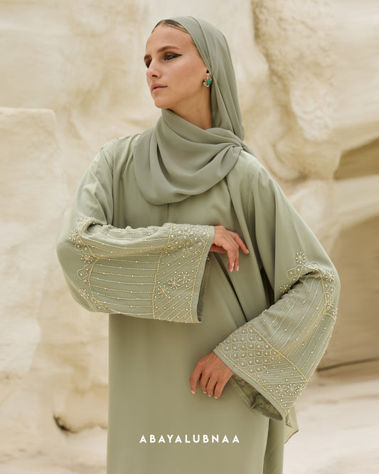 Daffodil Abaya in Sage Green