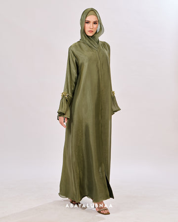Dahlia Abaya in Dusty Green