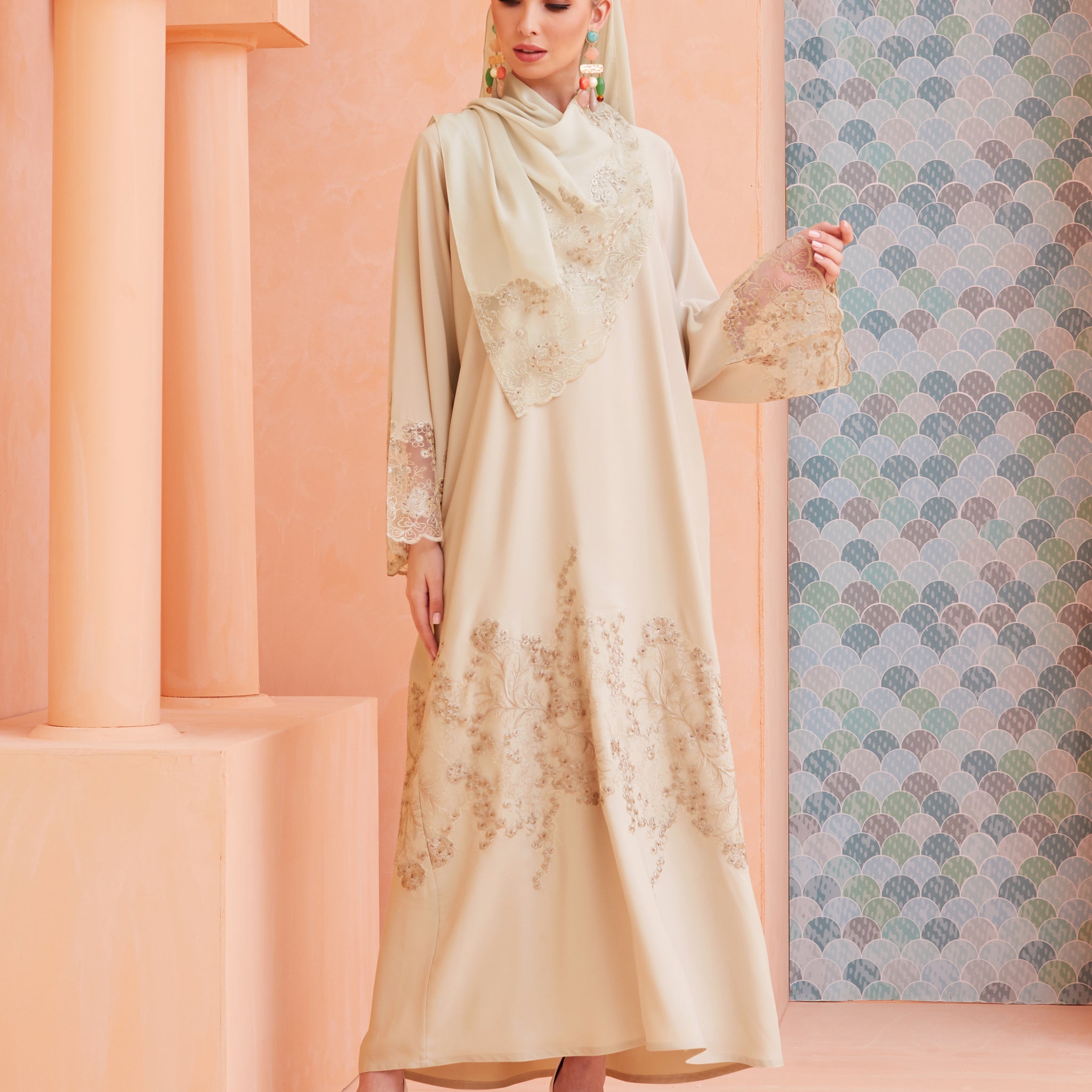 Daisy Abaya in Beige