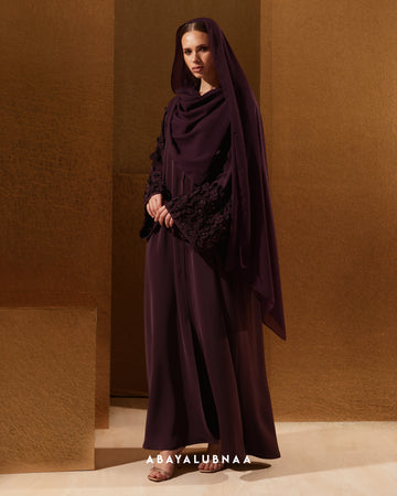 Daphne Abaya in Burgundy