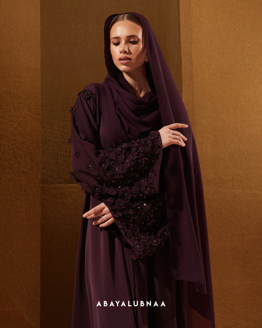 Daphne Abaya in Burgundy