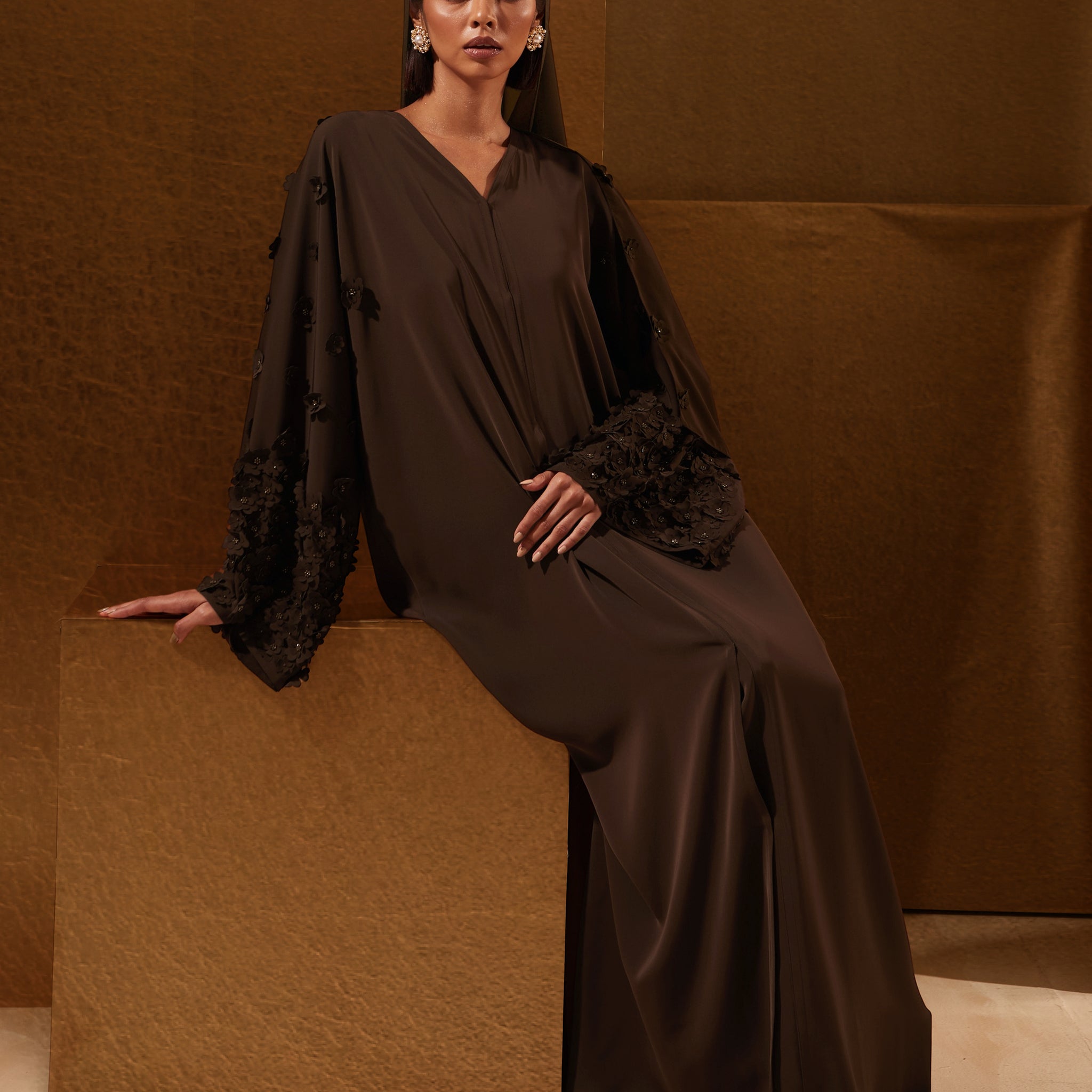 Daphne Abaya in Dark Brown