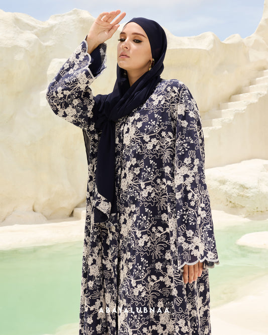 Fatma Abaya in Navy Blue