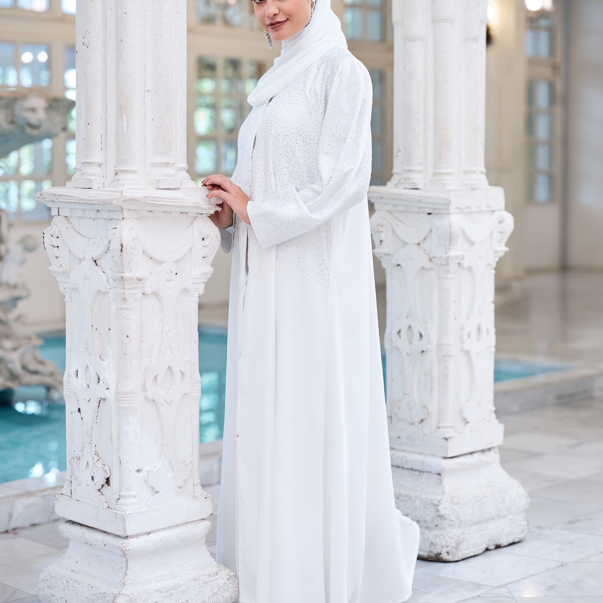 Gabriella Abaya in Off White