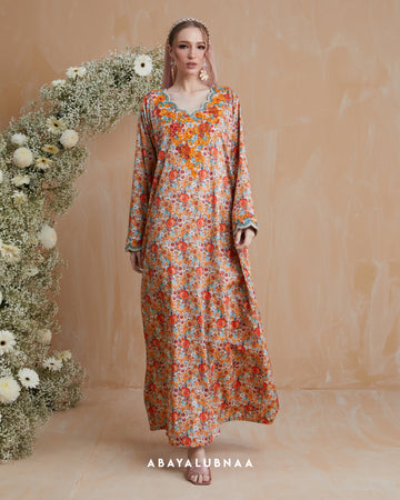 Galabiya Cotton in Brick Orange