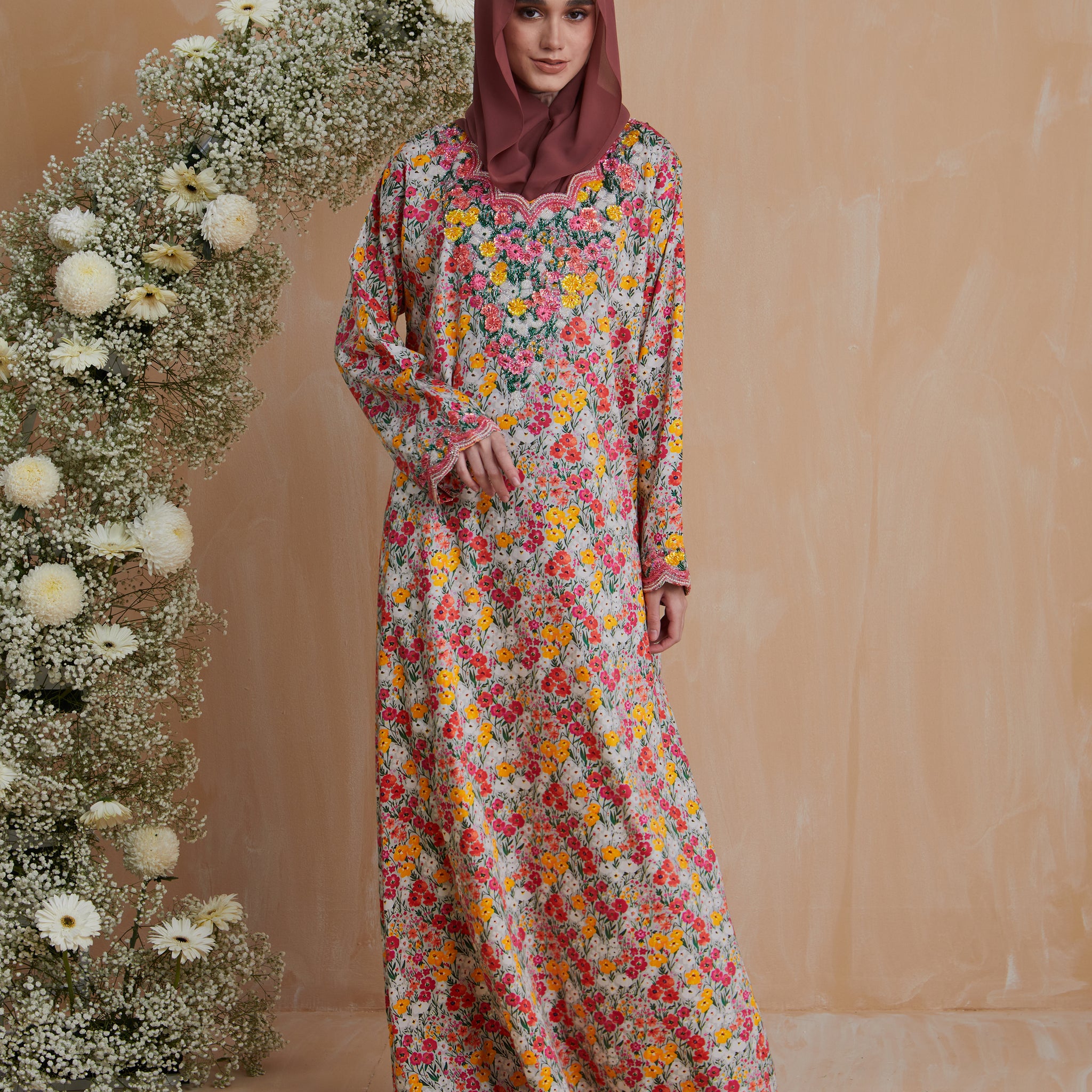 Galabiya Cotton in Mint Green