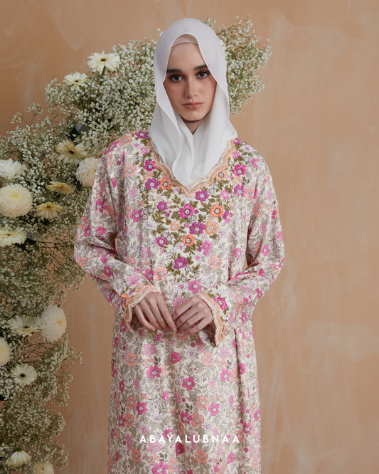 Galabiya Cotton in Peach