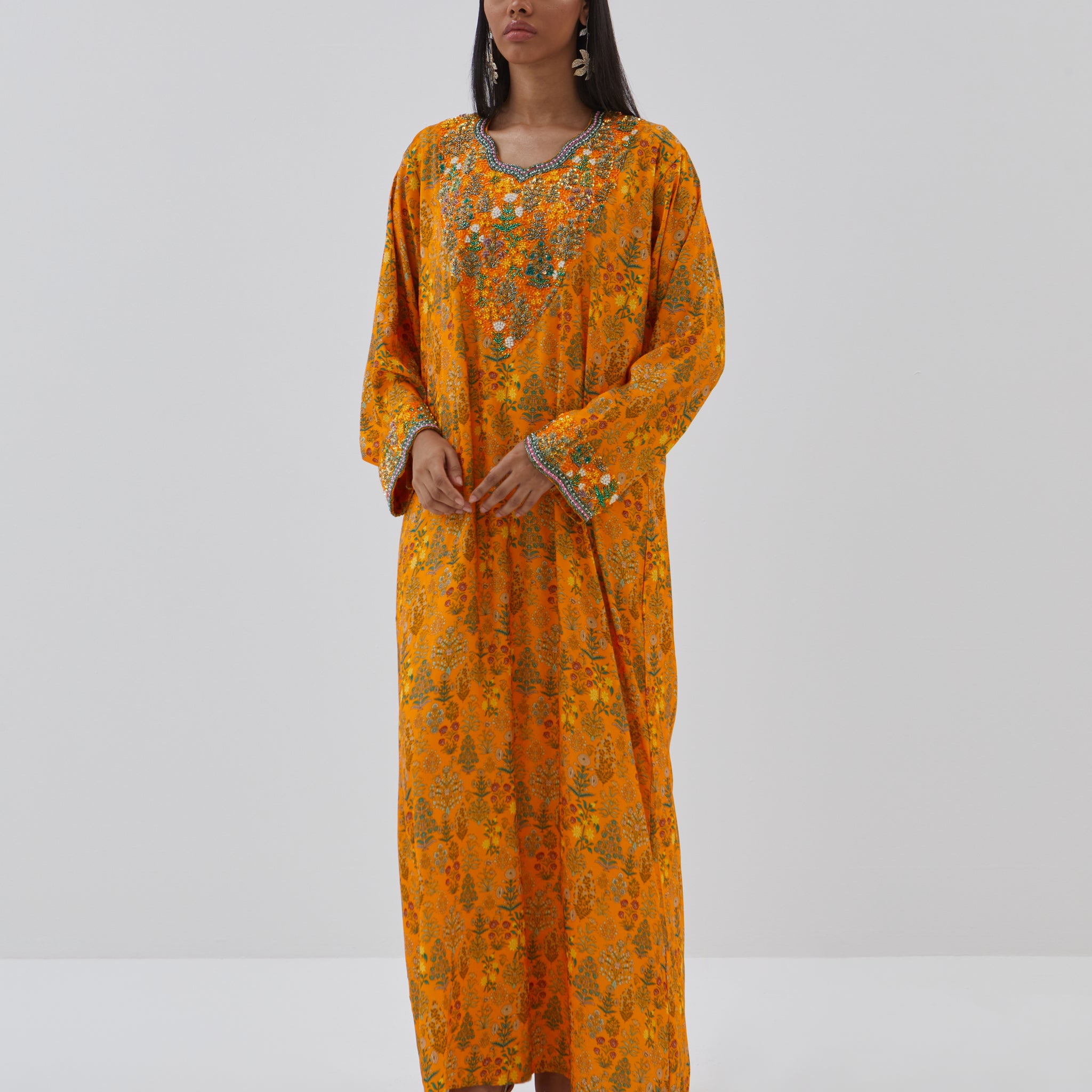 Galabiya Luxe in Golden Mustard