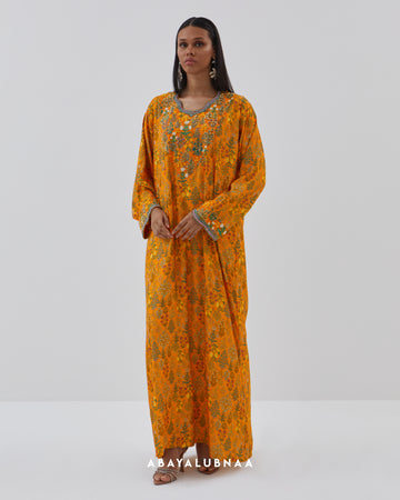 Galabiya Luxe in Golden Mustard