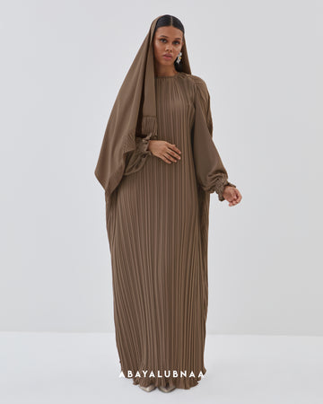 Galbi Abaya in Ash Brown