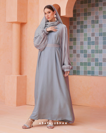 Gloria Abaya in Silver Gray