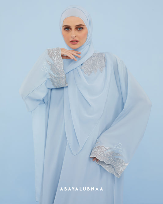 Haaja Abaya in Sky Blue