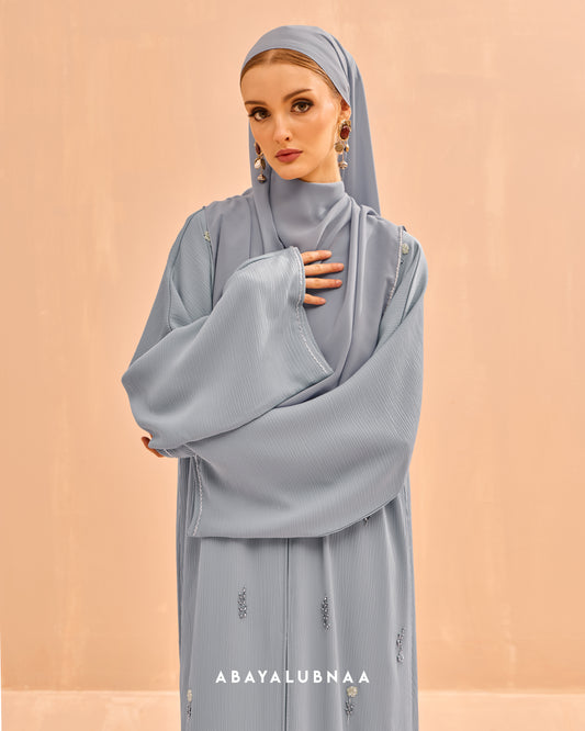 Hanan Abaya in Powder Blue