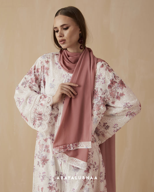 Izara Abaya in Dusty Red