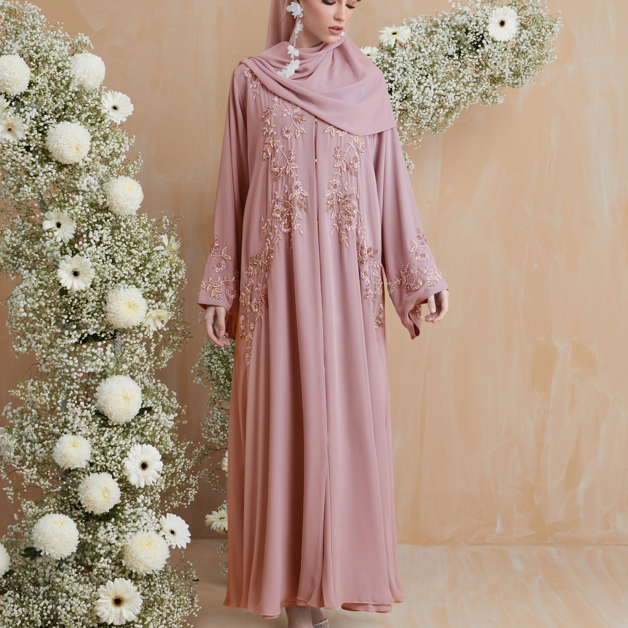 Melrose Abaya in Pink
