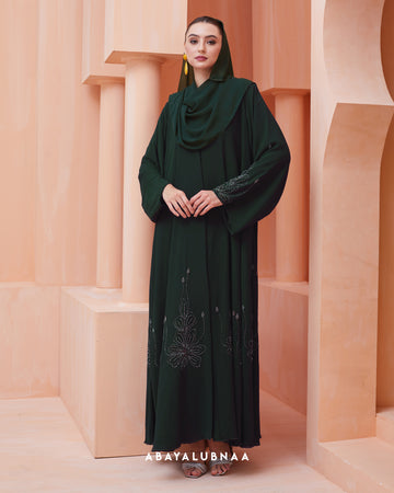 Moza Abaya in Emerald Green