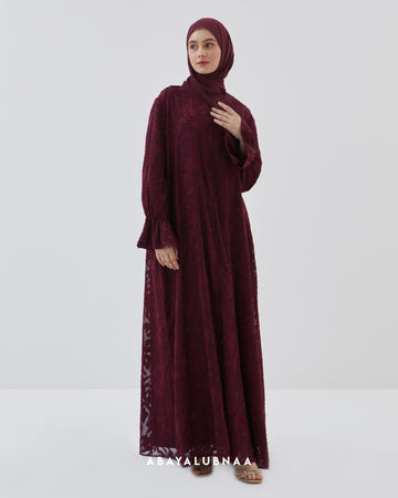 Naema Abaya in Maroon