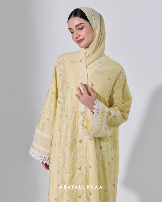 Nayla Abaya in Baby Yellow