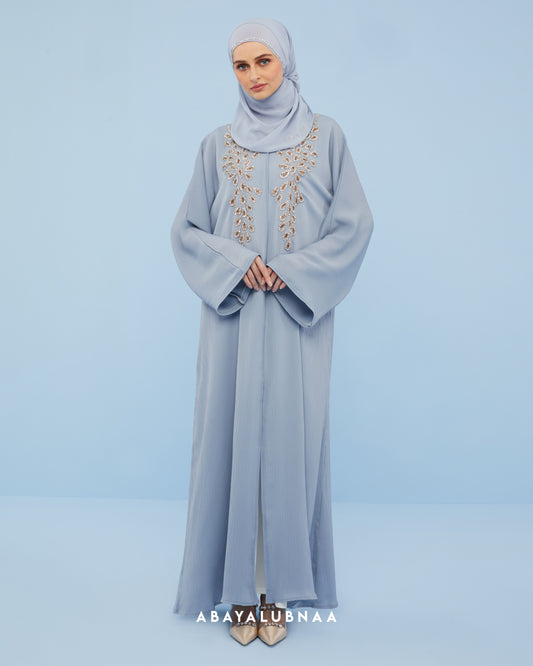 Qalisha Abaya in Powder Blue