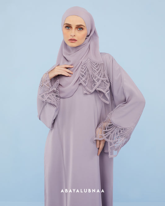 Raudah Abaya in Yam Purple