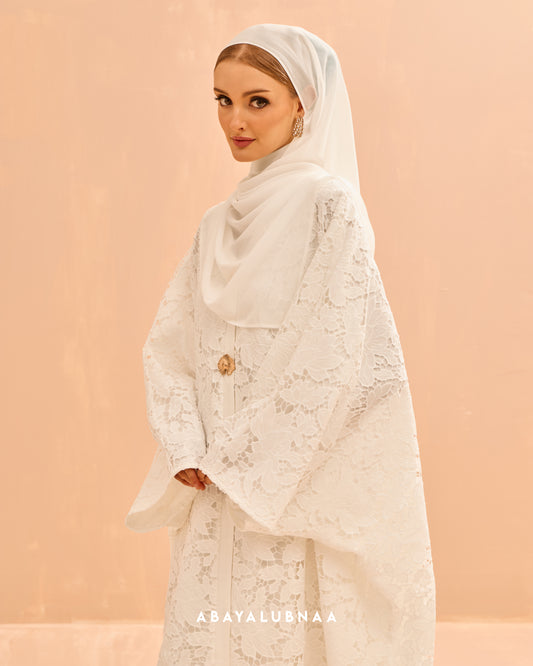 Salma Kaftan in Off White