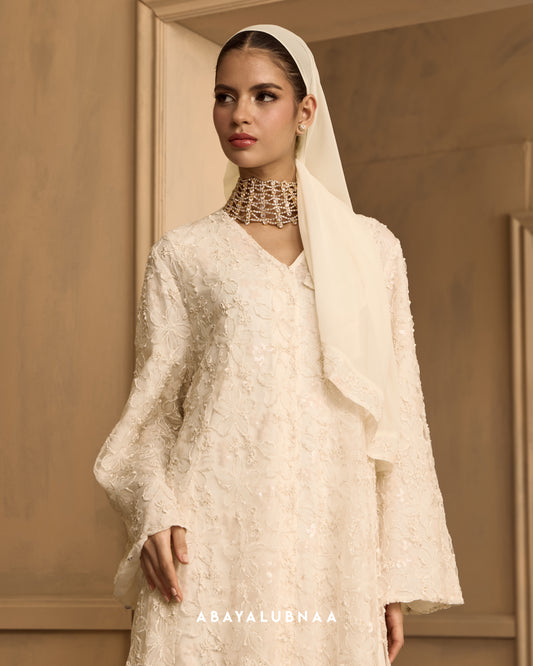 Scarlette Abaya in Off White