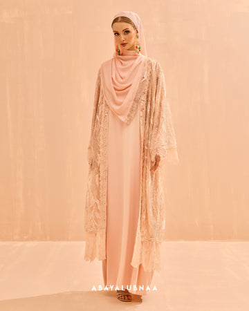 Tasnim Abaya in Peach