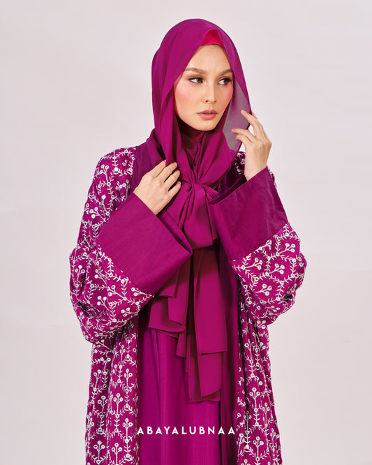 Tasya Abaya in Magenta