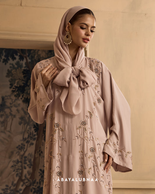 Valencia Abaya in Dusty Pink