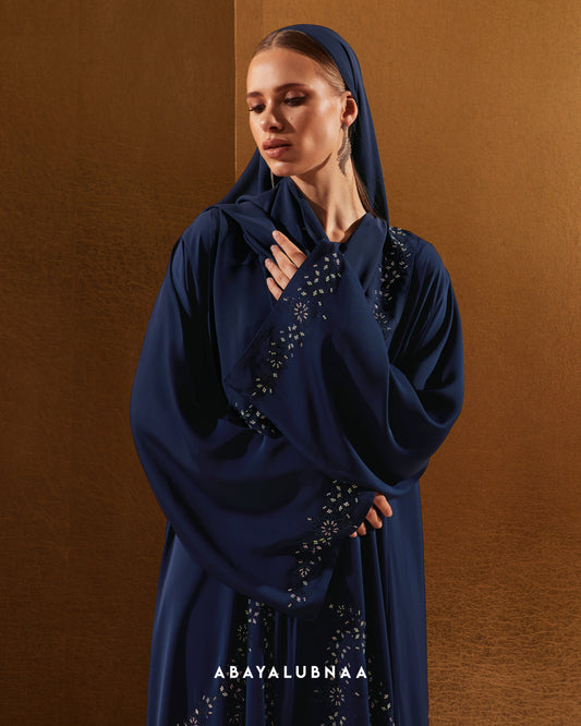 Yusra Abaya in Navy Blue