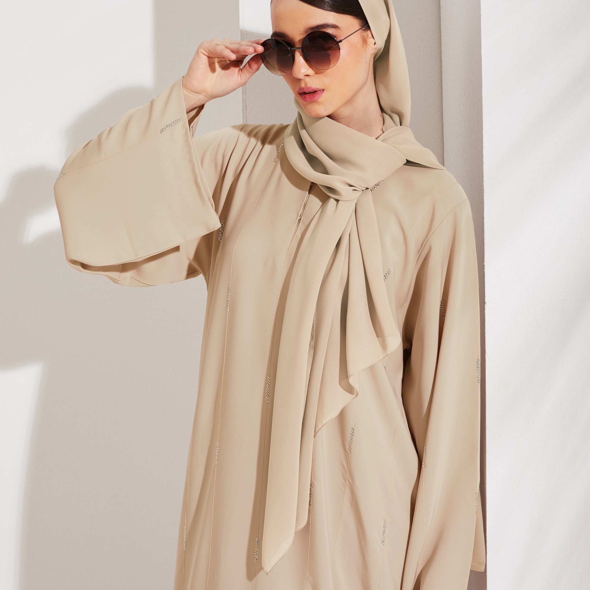 Belle Abaya in Bleached Sand