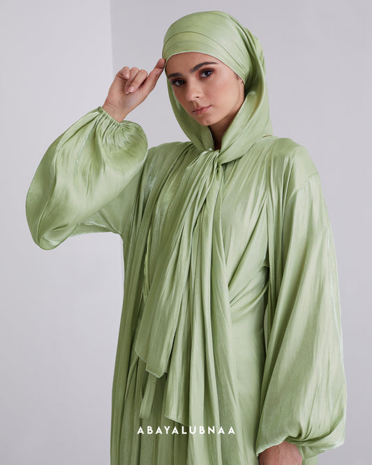 Elsa Abaya in Avocado Green