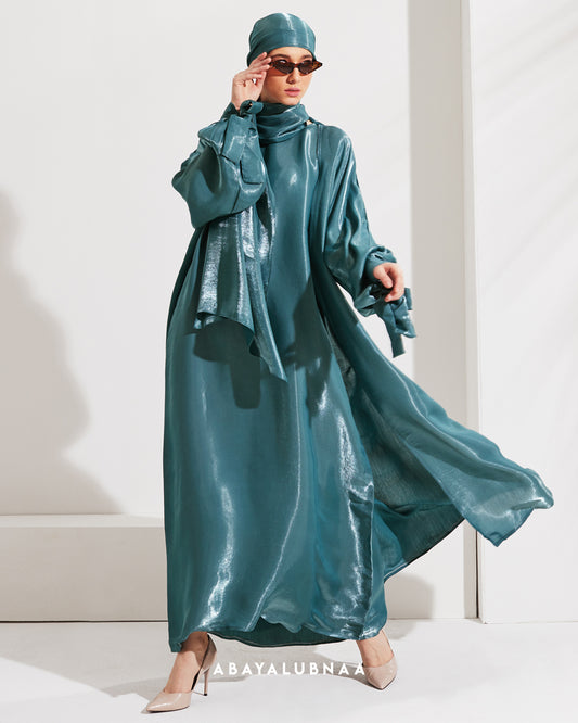 Emily Abaya in Teal Green