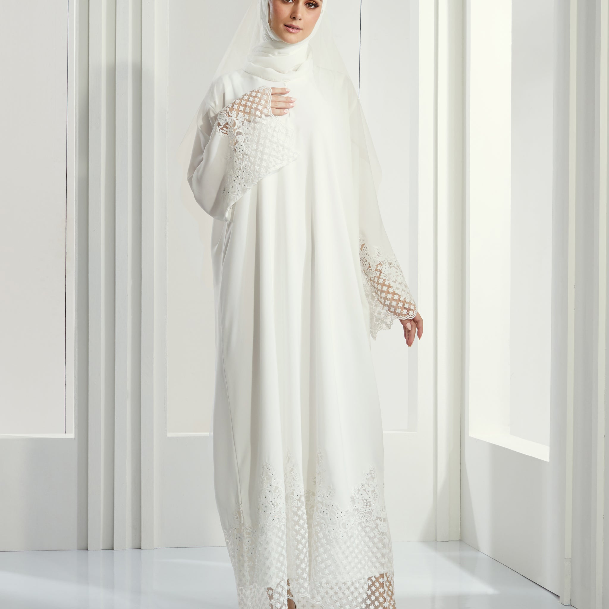 Alyssa Abaya in Off White