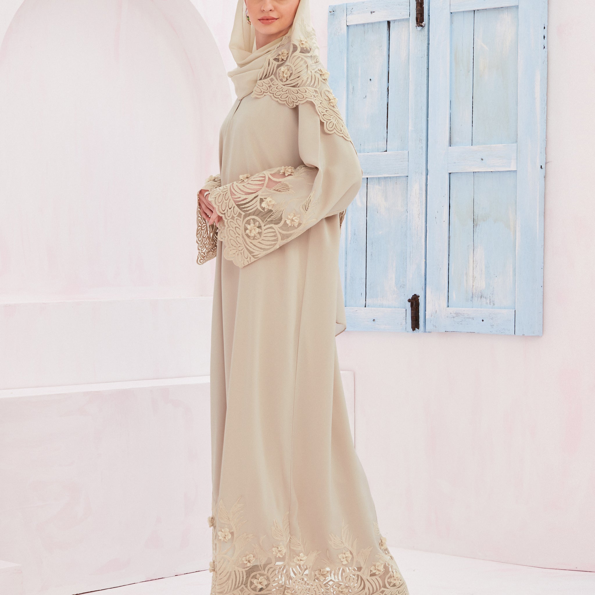 Callie Abaya in Soft Nude