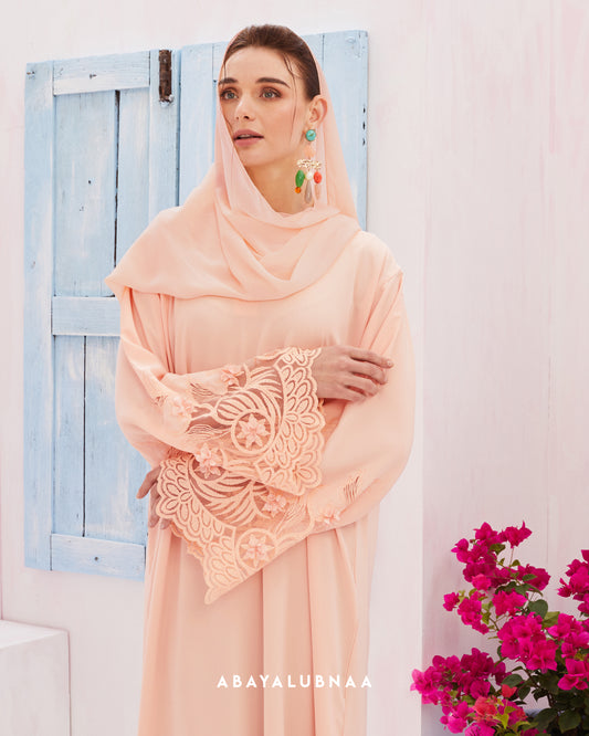 Callie Abaya in Pastel Orange