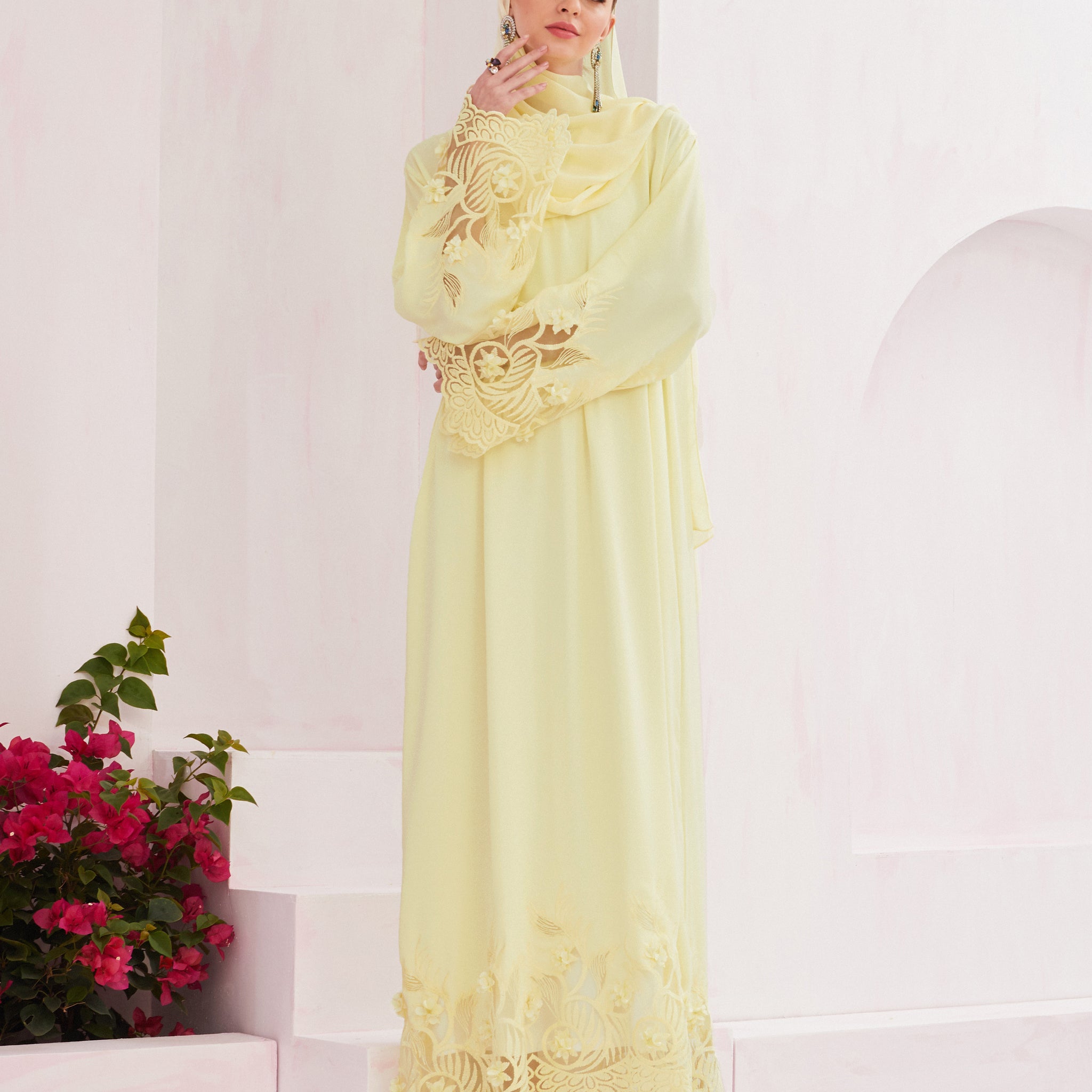Callie Abaya in Soft Yellow