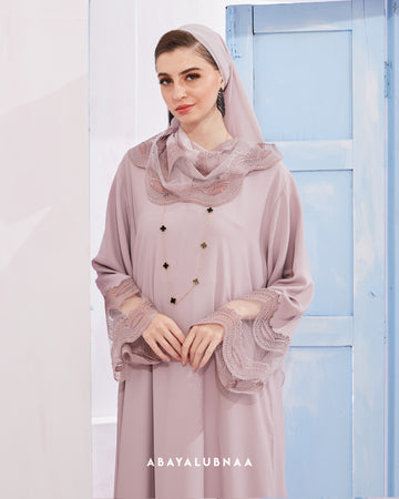 Catherine Abaya in Baby Pink